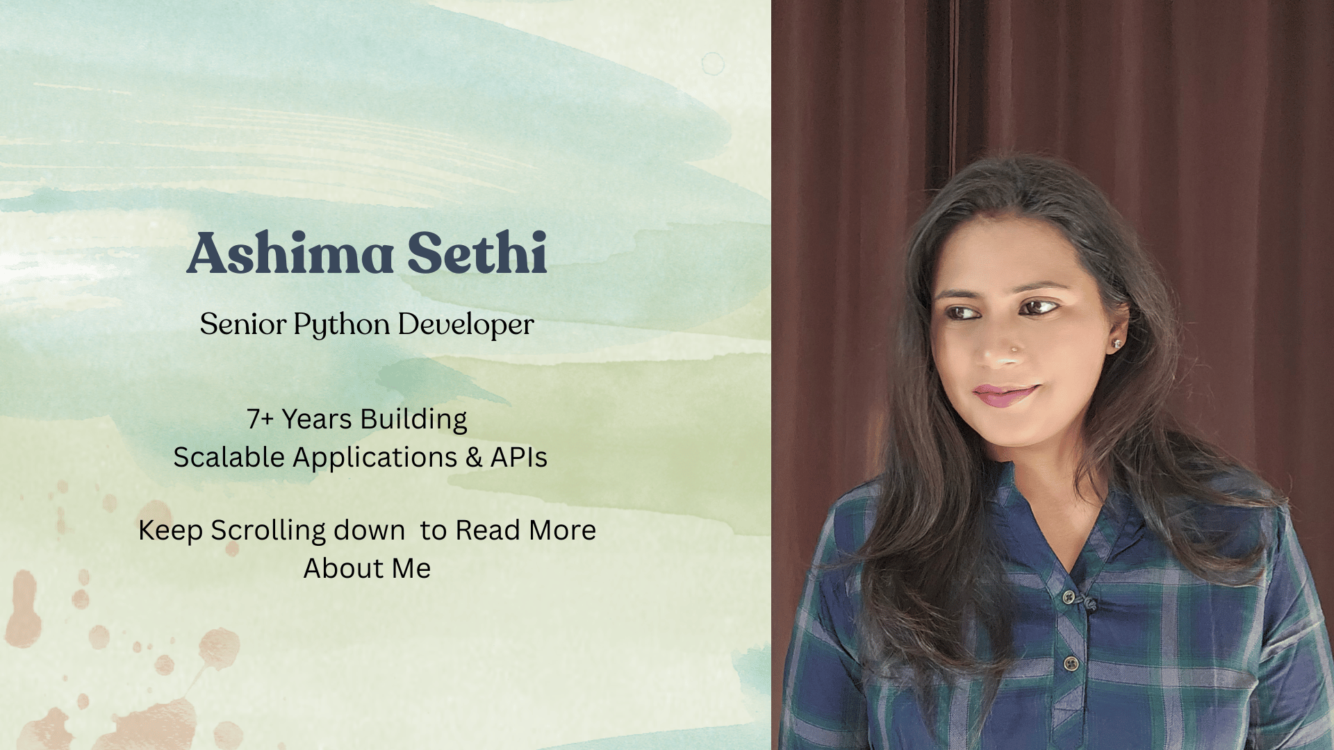 Ashima Sethi - Senior Python Developer